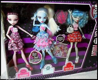 Monster High Doll* DOT DEAD GORGEOUS 3 PACK SET  Ghoulia, Abbey 