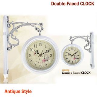 NEW Antique Style Double Faced CLOCK Interior Double Sided Wall Clock 