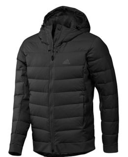   Adidas Hiking Hybrid Down Hoodie Jacket Black Mens Winter 600 Fill