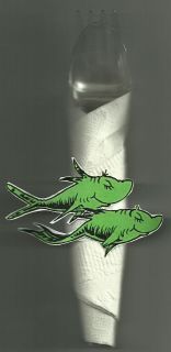 Fishing Themed Birthday Party on Dr  Seuss One Fish  Two Fish Napkin Ring Wraps Birthday Party