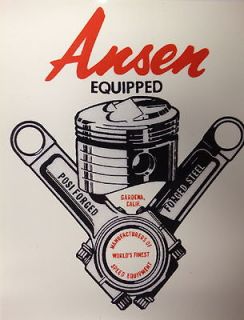 Vintage Collectible drag racing sticker decal Ansen
