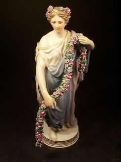 Very Rare Antique Meissen Classical Porcelain Figure of Roman Goddess 