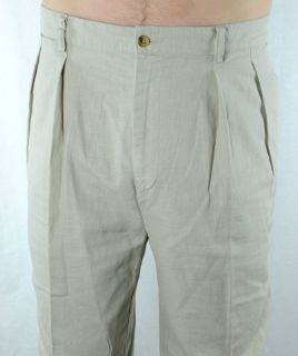   Ivory White Linen Pleated Wedding Dress Sailing Pants Mens 38x30