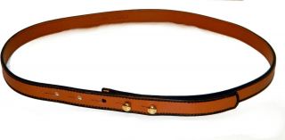 DSQUARED2 Mens Brown & Black Thin Leather Belt Size 40