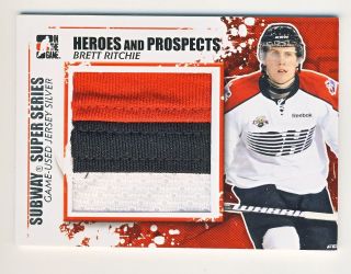 Brett Ritchie 2011 12 ITG Heroes Prospects Subway Series Jersey Silver 