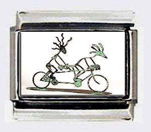 KOKOPELLI spirit BICYCLE BUILT for TWO TANDEM 9mm ITALIAN CHARMS for 