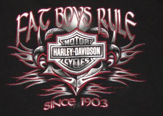 Harley Davidson Motorcycles FAT BOYS RULE T Shirt L Large, Vancouver 