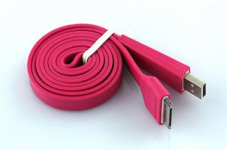 CHEAP 3FT 1M USB Sync Data Charger Cord Flat Slim Cable for iPhone4 4S 