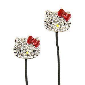 bling earbuds Hello Kitty Earbuds earphones Headphone womens christmas 