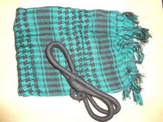 Authentic Arab TURQUOISE Scarf Kafiya Shemagh + Agal. New