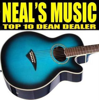 Dean Performer Archtop Blue Burst Acoustic Guitar + GIBSON GUITAR 