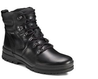 ECCO Mens Track 6 GTX Plain Toe WATERPROOF Boots Black Leather 522054 