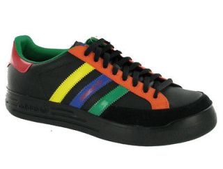 Adidas Mens Nastase Leather Tennis Shoe Black/Multi,10