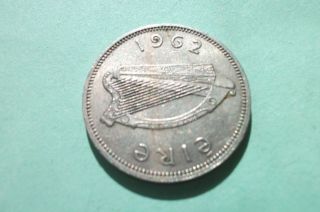 1962 EIRE IRELAND 1 ONE SHILLING COIN