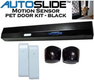   Motion Sensor Convert Manual Patio Dog Cat Pet Door to Automatic Black
