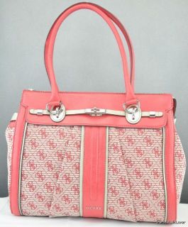 NWT Handbag GUESS Adelisa Ladies Red Satchel Authentic USA