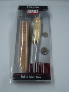   Fishn Fillet Rapala Knife 10cm w/red knife sharpener; BPFNF4SH1