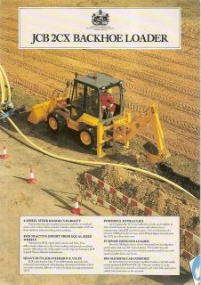 Equipment Brochure   JCB   2CX   Backhoe Loader   1991 (EB383)