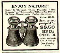 Enjoy Nature 1925 New Era Optical Binoculars Co advertisement