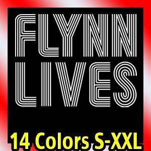 FLYNN LIVES T SHIRT **** LOWEST PRICE **** ARCADE COMIC MOVIE GAME 
