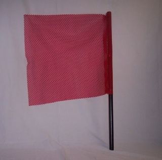 18 X 18 RED Staff Flag Jersey Oversize Load Wideload