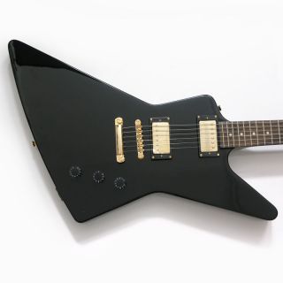 James Hetfield style black explorer electric guitar
