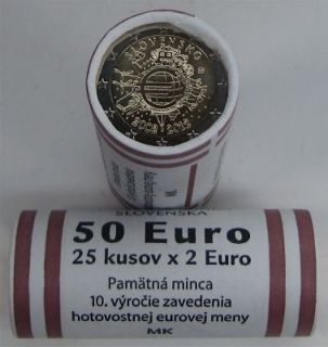   ROLL (25 coins) 2 Euro 2012   Ten Years of Euro (TYE)   ORIGINAL