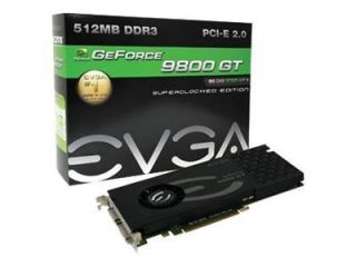 EVGA NVIDIA GeForce 9800 GT 512P3N977TR 512 MB GDDR3 SDRAM PCI Express 