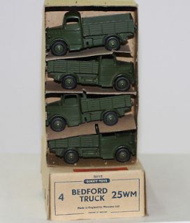 MILITARY DINKY TOYS 25WM BEDFORD TRUCK RARE US EXPORT TRADE BOX 4