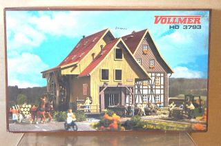 VOLLMER 3793 HO SCALE COUNTRY TONBACHMUHLE SAWMILL & WATER WHEEL MODEL 