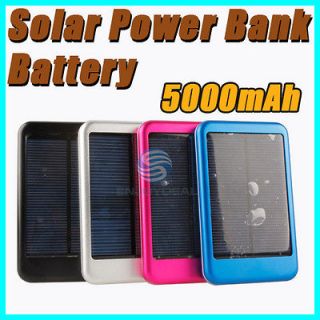 5000mAh Mobile Solar Power External Battery Charger for Cell Phone