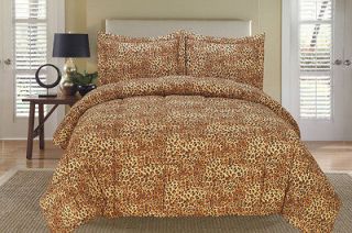 Leopard Down Alternative Comforter Set Full/Queen