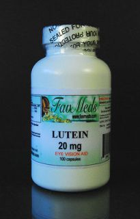 Lutein 20mg +Zeaxanthin, Vision Aid, High Quality, Made in USA   100 