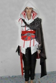 Assassins Creed brotherhood Ezio cosplay costume with Hidden blade