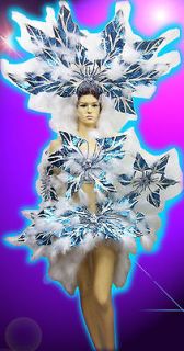   Drag Queen Burlesque Cabaret Dance   Blue Fairy Star Costume Set