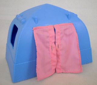 Fisher Price Loving Family Dollhouse Blue & Pink Tent Camping 1994