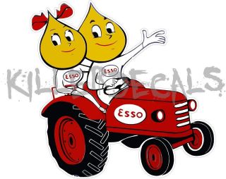 ESSO TRACTOR DECAL GAS AND OIL GAS PUMP SIGN, WALL ART STICKER