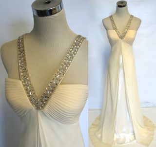 NWT FAVIANA COUTURE $490 CREAM Prom Party Ball Gown 4