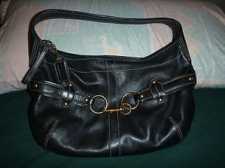   Ergo Belted Black Leather Tote Shoulder Bag Purse Extra Large XL