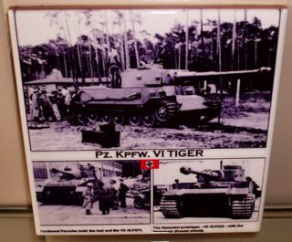 Panzer kpfw VI TIGER I Ferdinand Porsche model Real photos CERAMIC 