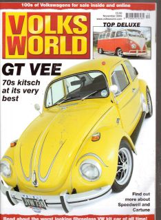 VOLKS WORLD MAGAZINE NOVEMBER 2005 VW GT VEE FIBREGLASS VW KIT CAMPER 