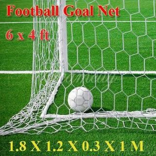 NEW 6 x 4ft Football Soccer Goal Post Nets 1.8x1.2m for Sports 