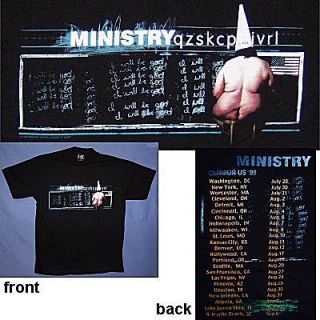 MINISTRY CRACK OF DAWN 99 TOUR BLK T SHIRT LARGE NEW