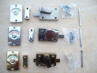 in 3 finishes WC Vacant Engaged Toilet Bathroom door lock Indicator 