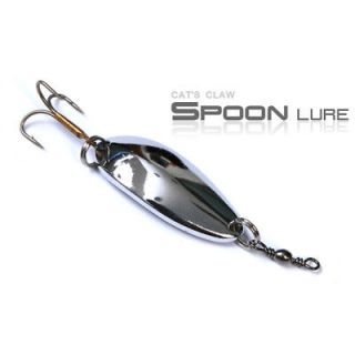 Fishing lure treble hook metal spoon 1/2oz 7pcs silver