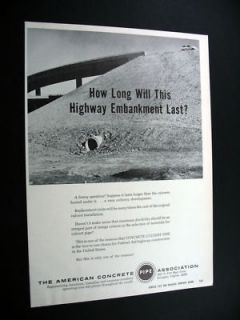 American Concrete Pipe Culvert Highway Embankment Ad