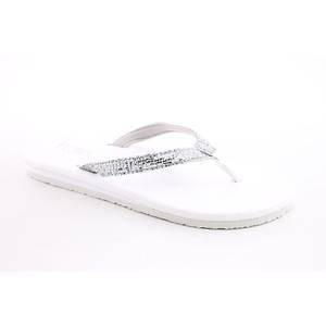 Flojos SIZE 9 Glitter Strap White Claire Arch Support Cushy Sandals 