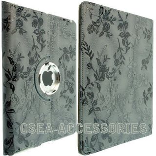   IPAD 2 3 16GB 32GB 64GB Leather Floral Wallet Case Cover IPAD2 IPAD3