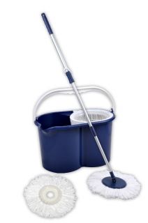 Spin Mop Spinning Magic As Seen On TV 2 Heads Plastic Bucket 360 