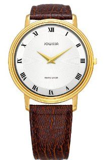   Opera (Safir) Gold PVD Silver Dial Leather Watch Watches 